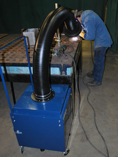 Extractor de humo de soldadura eléctrica - incluyendo cromo hexavalente