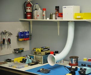 Extractor de humos montado