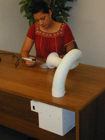 Extractor de humos montado