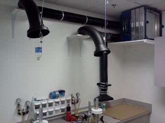 Extractor de humos montado